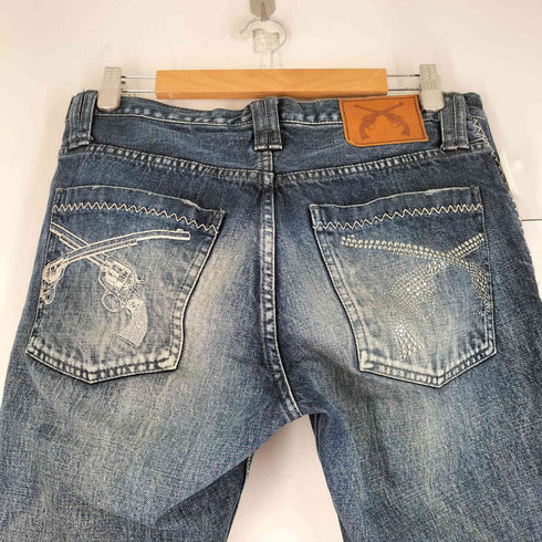 ロアー roar ビジュー加工 ステッチデザイン デニムパンツ メンズ JPN:2