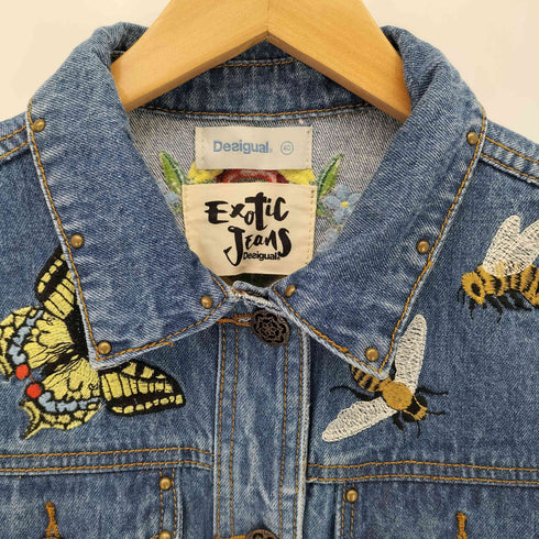 デシグアル Desigual CHAP MEDIUM LIOGHT WASH REP ハーフデニム ジャケット レディース 40