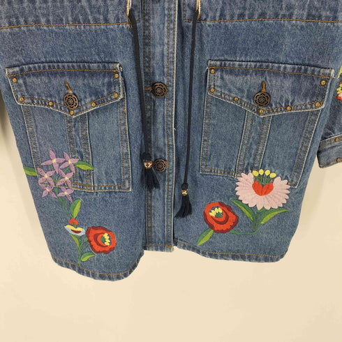 デシグアル Desigual CHAP MEDIUM LIOGHT WASH REP ハーフデニム ジャケット レディース 40