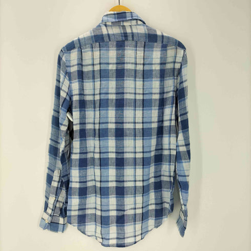 ポロバイラルフローレン Polo by RALPH LAUREN 90S BRADFORD CUSTOM FIT ポニー刺繍 インド 麻 リネン 100% L/S シャツ メンズ import:S