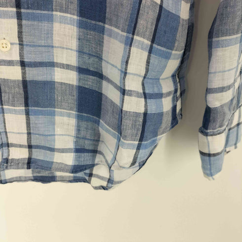 ポロバイラルフローレン Polo by RALPH LAUREN 90S BRADFORD CUSTOM FIT ポニー刺繍 インド 麻 リネン 100% L/S シャツ メンズ import:S