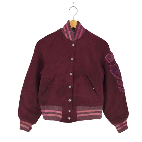 50S~ Hatchers リバーシブル ウールスタジャン レディース