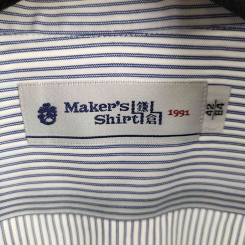 メーカーズシャツカマクラ Makers Shirt 鎌倉 L/S ストライプシャツ メンズ