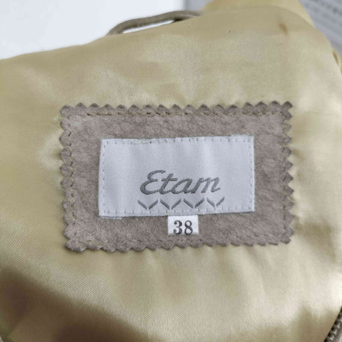 ETAM Cuir Croute スプリットレザー 比翼フーデッドジャケット レディース JPN:38