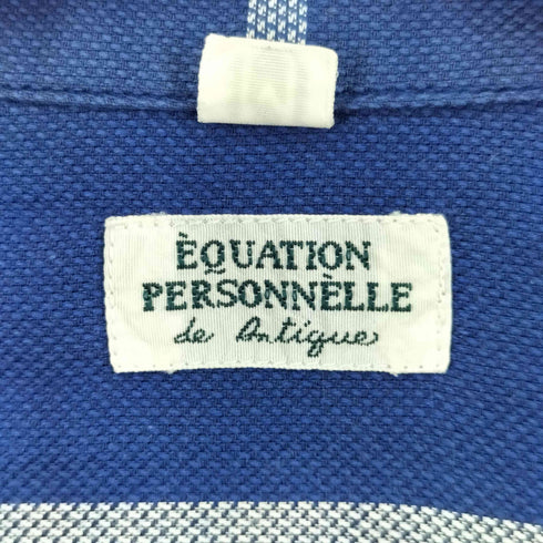 EQUATION PERSONNELLE チェック柄 開襟シャツ メンズ JPN:M