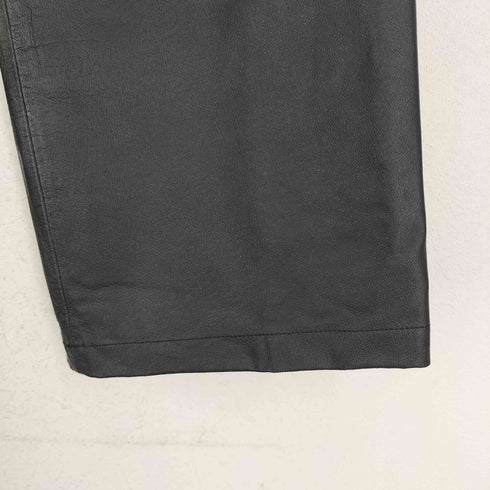 BONSKIP pig leather レザー ツータック ワイドパンツ メンズ 85