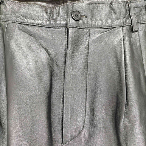 BONSKIP pig leather レザー ツータック ワイドパンツ メンズ 85