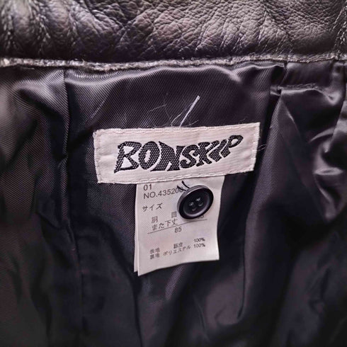 BONSKIP pig leather レザー ツータック ワイドパンツ メンズ 85