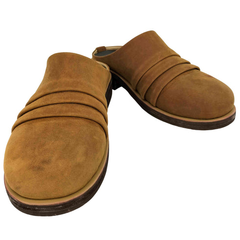 ONION WORKS Three Fold Mule In Camel Brown 3つ折り レザー ミュール スリッポン メンズ 41
