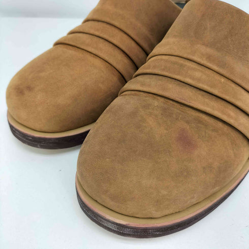 ONION WORKS Three Fold Mule In Camel Brown 3つ折り レザー ミュール スリッポン メンズ 41