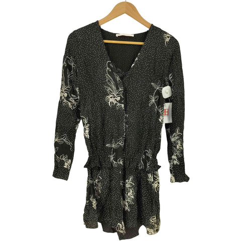 シーバイクロエ SEE BY CHLOE ボウタイ ドット ボタニカル柄 サロペット レディース 34