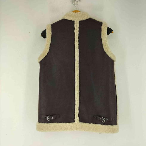 エムエムシックスメゾンマルジェラ MM6 Maison Margiela フェイクレザー ムートンベスト 八の字 レディース 10