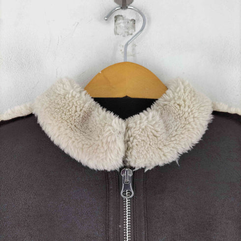 エムエムシックスメゾンマルジェラ MM6 Maison Margiela フェイクレザー ムートンベスト 八の字 レディース 10