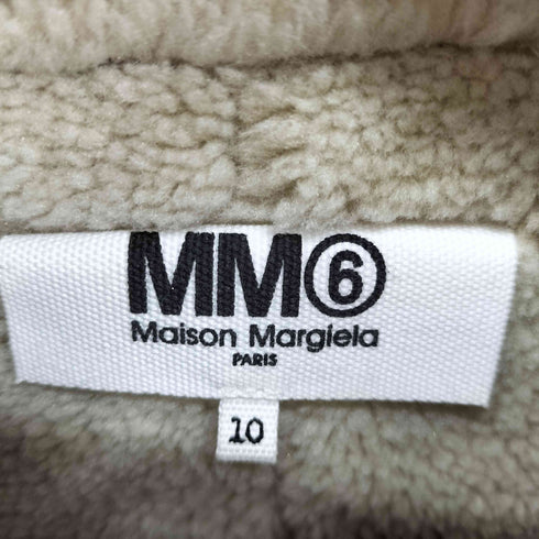 エムエムシックスメゾンマルジェラ MM6 Maison Margiela フェイクレザー ムートンベスト 八の字 レディース 10