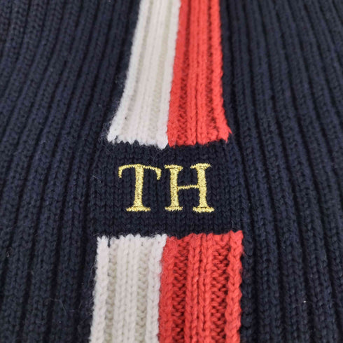 トミーヒルフィガー TOMMY HILFIGER ロゴ刺繍 ウールマフラー メンズ