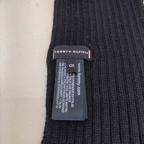 トミーヒルフィガー TOMMY HILFIGER ロゴ刺繍 ウールマフラー メンズ