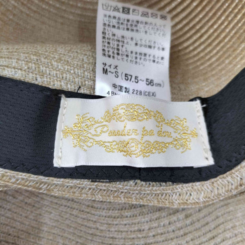 PANADER PA DOU リボン付き 麦わら帽子 レディース