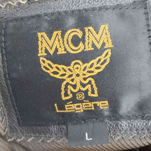 エムシーエム MCM ピッグスキン 比翼ジップ ダウンジャケット メンズ import:L