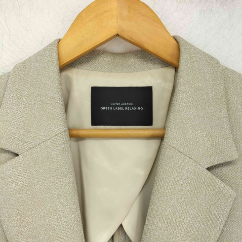 ユナイテッドアローズグリーンレーベルリラクシング UNITED ARROWS green label relaxing スラブ シングル 1B ジャケット ウォッシャブル・防シワ レディース 40