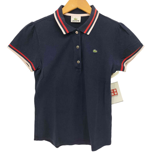ラコステ LACOSTE 日本製 ロゴ刺繍 鹿の子 S/S ポロシャツ レディース EUR:42