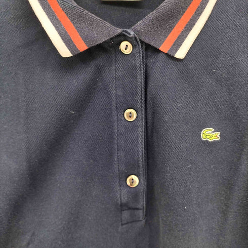 ラコステ LACOSTE 日本製 ロゴ刺繍 鹿の子 S/S ポロシャツ レディース EUR:42