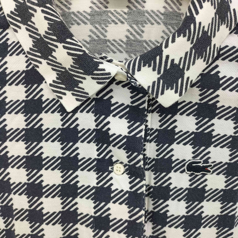 ラコステ LACOSTE ロゴ刺繍 総柄 S/S ポロシャツ レディース FR:36