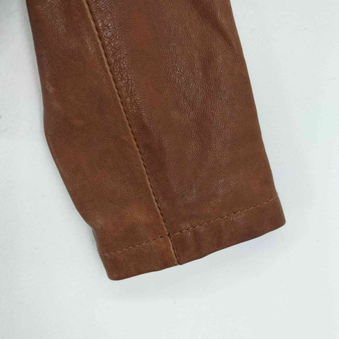 アルマーニジーンズ ARMANI JEANS バイカラー レザー ライダースジャケット レディース EUR:38