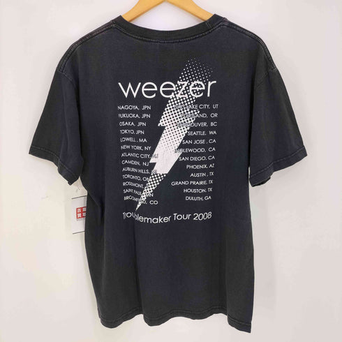 00s INTEXボディ USA製 Troublemaker Tour 2008 バンド Tシャツ バンT weezer メンズ import:L