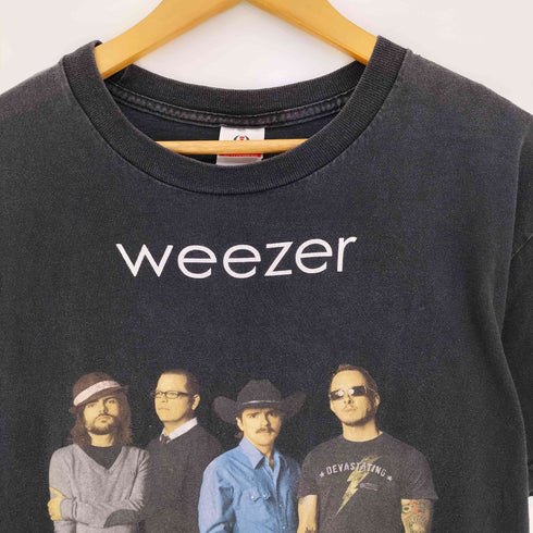 00s INTEXボディ USA製 Troublemaker Tour 2008 バンド Tシャツ バンT weezer メンズ import:L