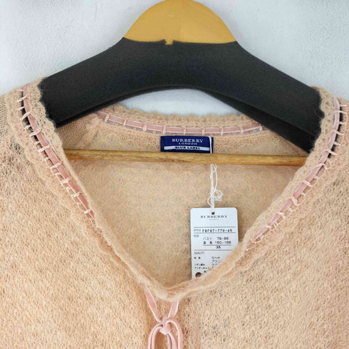 バーバリーブルーレーベル BURBERRY BLUE LABEL モヘヤ アクリル S/S 透かし編みニット レディース EUR:38
