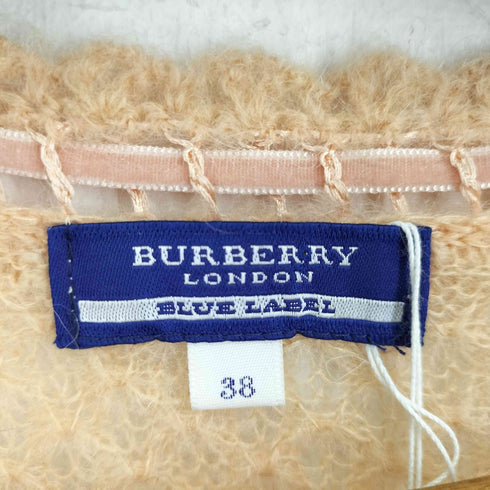 バーバリーブルーレーベル BURBERRY BLUE LABEL モヘヤ アクリル S/S 透かし編みニット レディース EUR:38