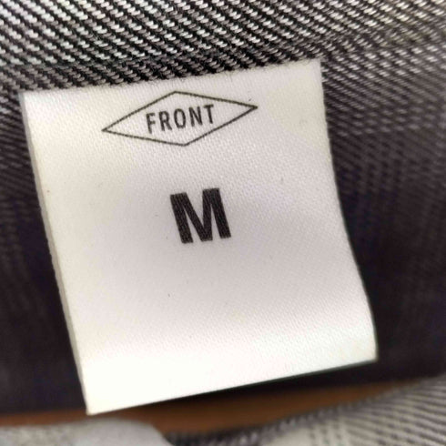 FRONT11201 レーヨン オンブレチェック 長袖 オープンカラーシャツ メンズ JPN:M
