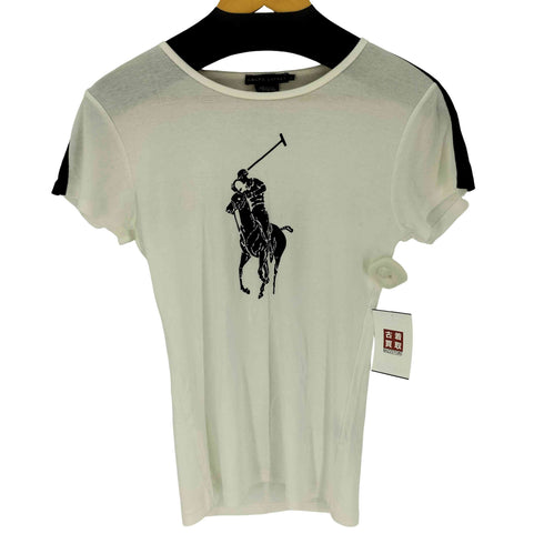 ラルフローレン RALPH LAUREN ビッグポニープリント Tシャツ レディース import:L
