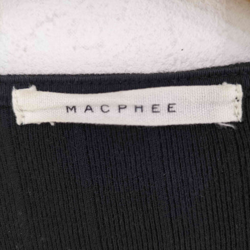 マカフィー MACPHEE コットンワイドリブ Vネックショートカーディガン レディース JPN:S