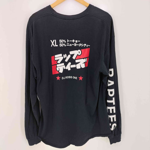 RAPTEES 両面ロゴプリント クルーネック L/S Tシャツ メンズ import:XL