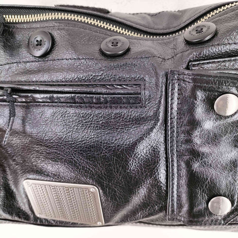 マークジェイコブス MARC JACOBS レザー カーゴ ラージ ショルダーバッグ Y2K レディース FREE