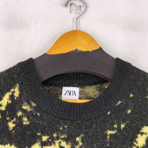 ザラ ZARA 総柄 プルオーバー ニット メンズ import:XL