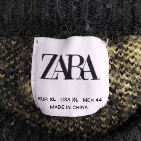 ザラ ZARA 総柄 プルオーバー ニット メンズ import:XL