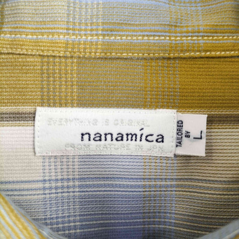 ナナミカ nanamica オンブレチェック レギュラーカラーシャツ メンズ JPN:L