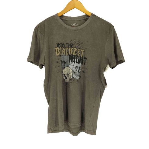 IDENTIC スカルプリント クルーネックTシャツ メンズ JPN:M