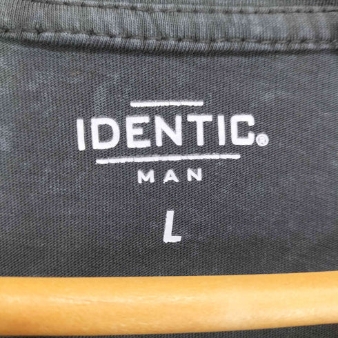IDENTIC スカルプリント クルーネックTシャツ メンズ JPN:L