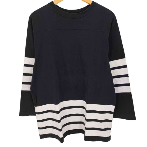 フラグスタフ F-LAGSTUF-F USA製 ボーダー切替 クルーネック L/S Tシャツ メンズ import:S