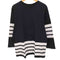 フラグスタフ F-LAGSTUF-F USA製 ボーダー切替 クルーネック L/S Tシャツ メンズ import:S