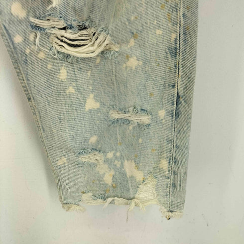ザラ ZARA ペイント クラッシュ テーパード デニムパンツ メンズ FR:36-38