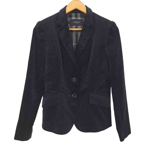 バーバリーロンドン BURBERRY LONDON 2B ベロア テーラードジャケット レディース EUR:38