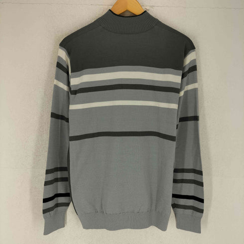 マンシングウェア Munsingwear ロゴ刺繍 ハーフジップ ニット メンズ L