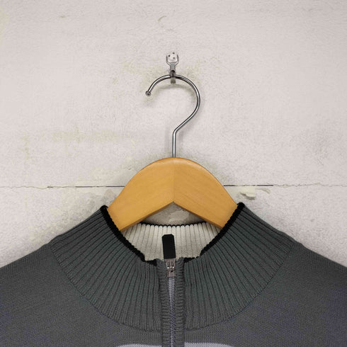 マンシングウェア Munsingwear ロゴ刺繍 ハーフジップ ニット メンズ L