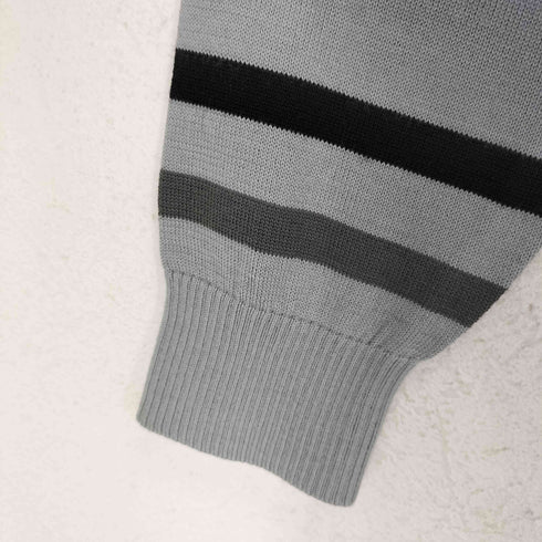 マンシングウェア Munsingwear ロゴ刺繍 ハーフジップ ニット メンズ L