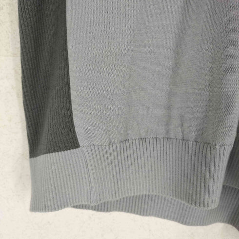 マンシングウェア Munsingwear ロゴ刺繍 ハーフジップ ニット メンズ L