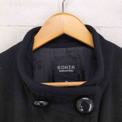 ソニアリキエル SONIA RYKIEL ダブル アンゴラ混スタンドカラーコート レディース 46